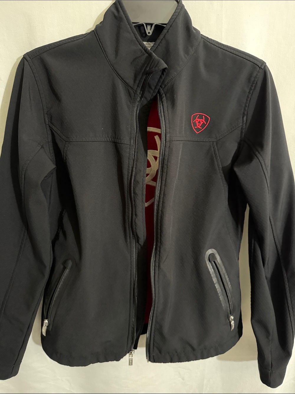 Ariat Black Outer with Red Interior